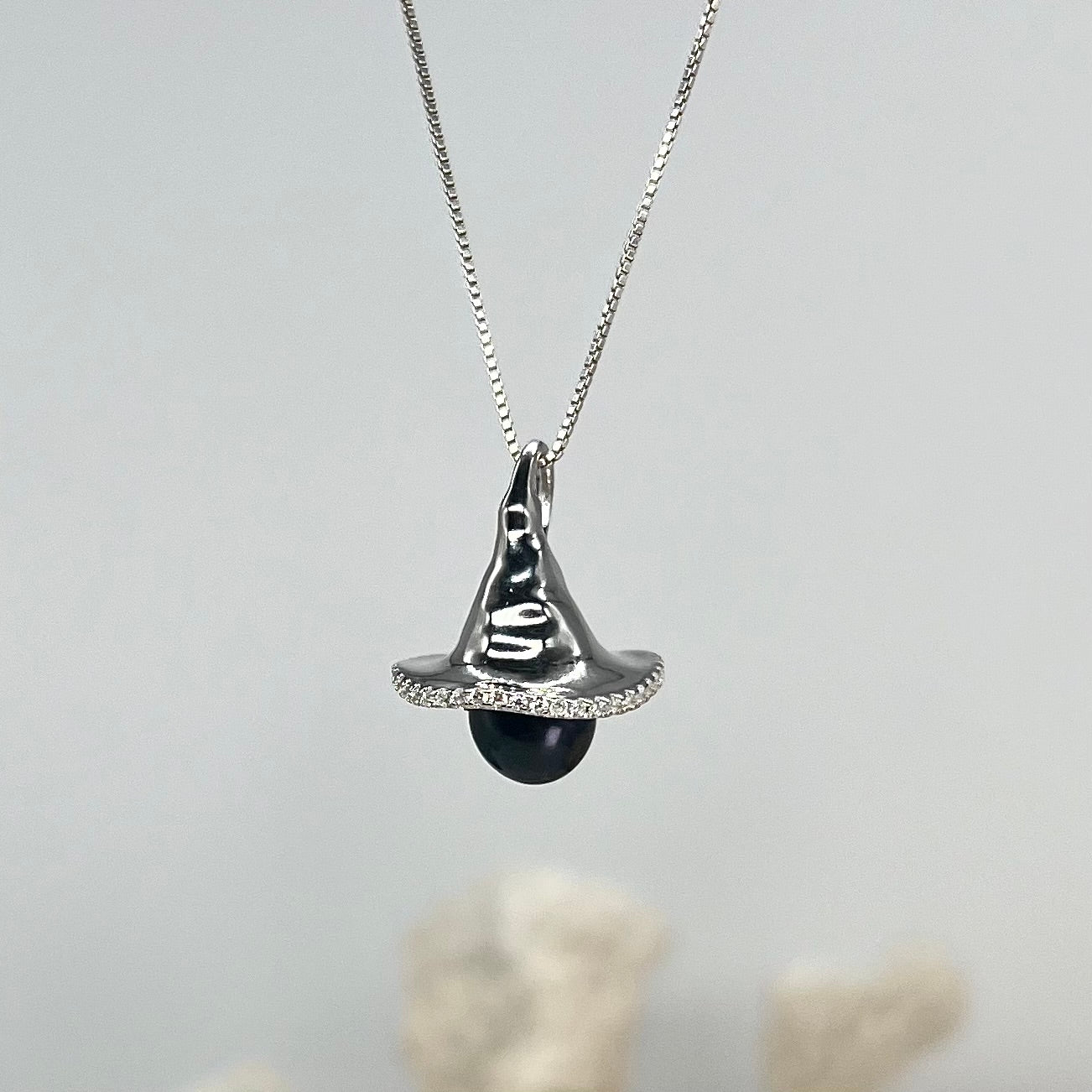 Spellbound Bonnet Witches Hat Sterling Silver Pendant - New Arrival