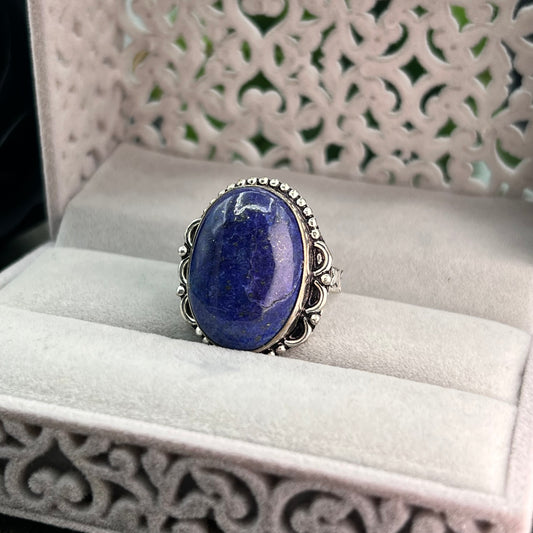 Blue Kyanite Sterling Silver  Ring - Size 9