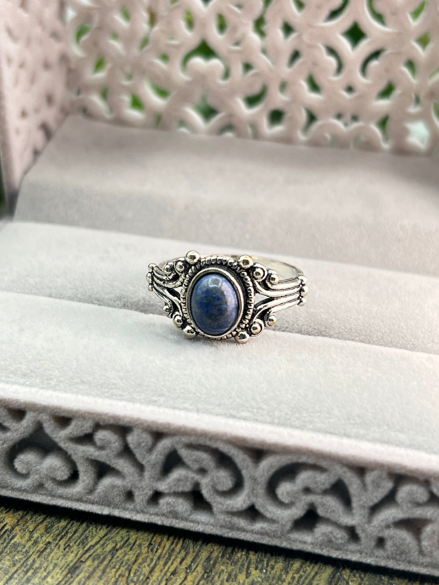 Kyanite Silver Plated Ring - Size 9