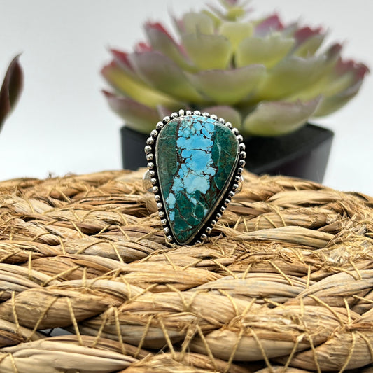 Sterling Silver Turquoise Ring - Size 8.5